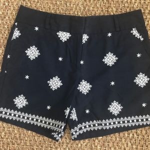 EEUC Worn Once LOFT Blue White Shorts Size 6
